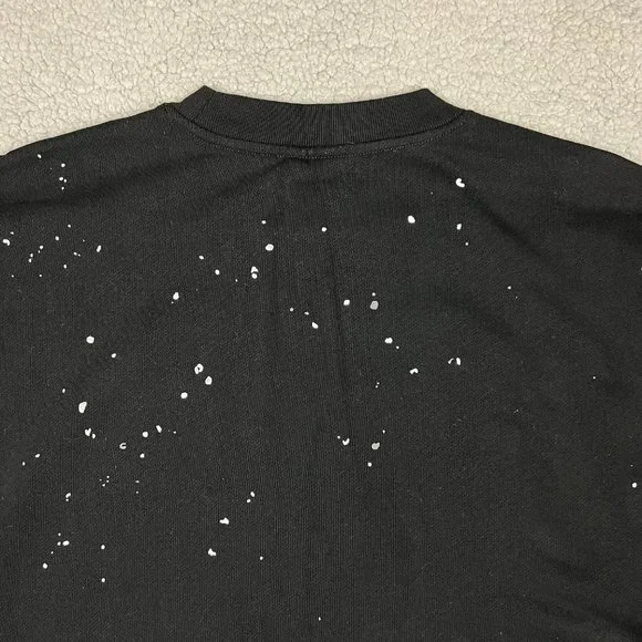 Cactus Jack Sweatshirt Mens Large L Black Stitched Crewneck Travis Scott  World